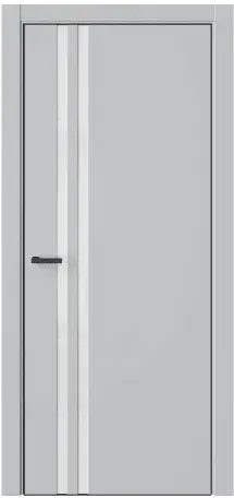 Межкомнатная дверь Урбан U37 агатовый рассвет Светло-серый LACOBEL Белый лак