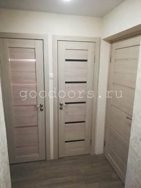 Межкомнатная дверь Duplex Капучино ст.мателюкс Капучино Сатинат белый