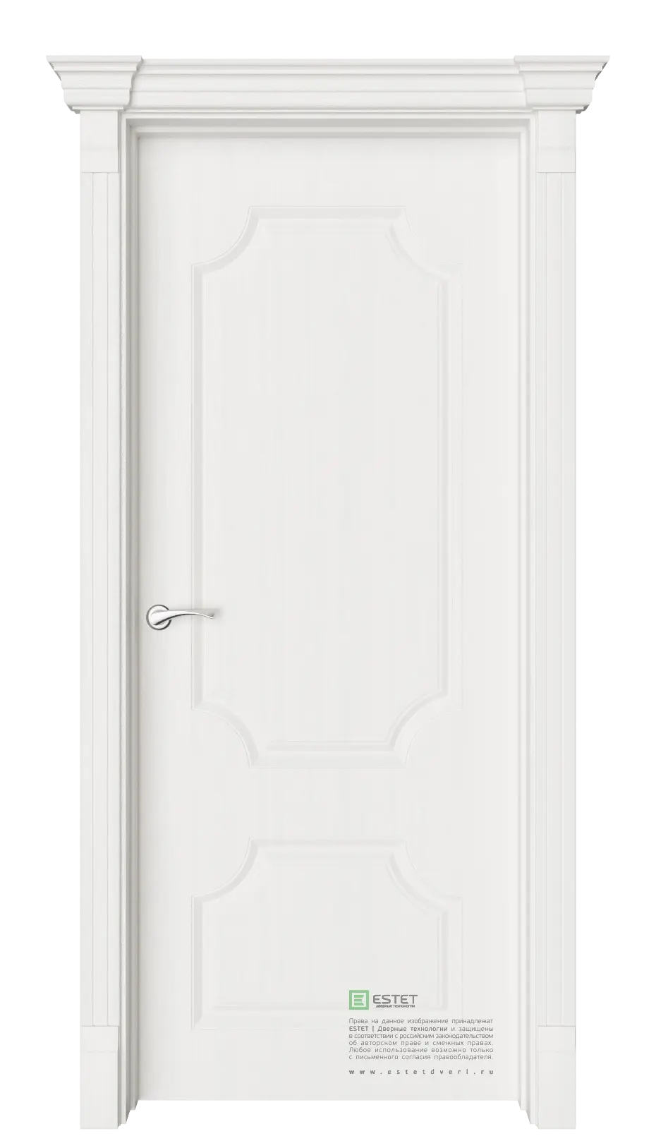 Межкомнатная дверь Руан-1 Белое дерево Белый с текстурой