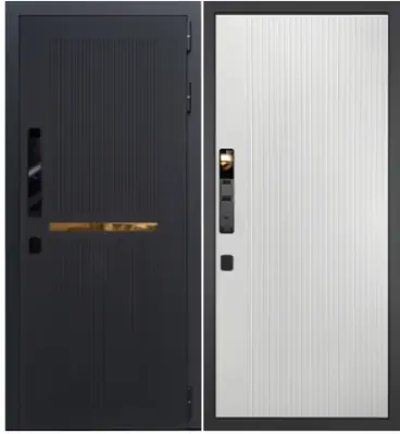 Входная дверь с электронным замком Гранит АРТДЕКО Смарт с панелью 076