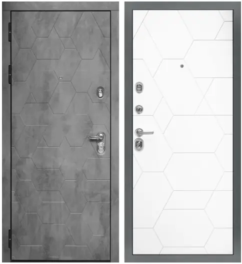 Входная дверь глухая с зеркалом МД-51