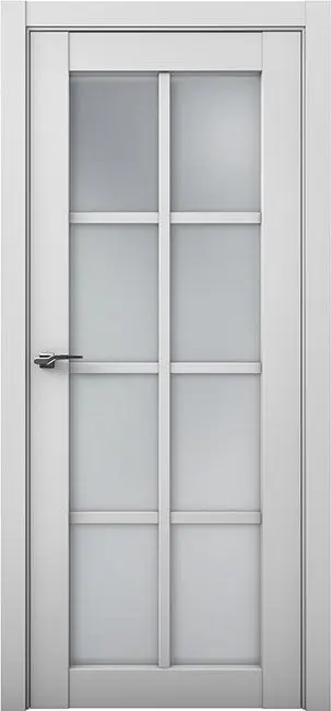 Межкомнатная дверь Co 22 Кобальт Манхеттен Светло-серый Сатинат белый