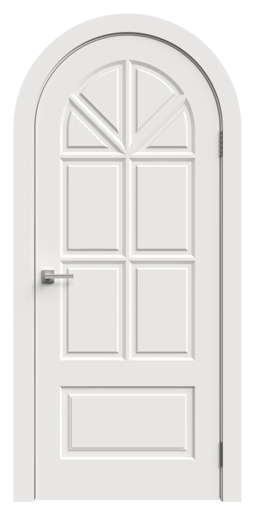 Межкомнатная дверь Арочная дверь АМПИР Лондон Ретро ПГ софт белый Белый
