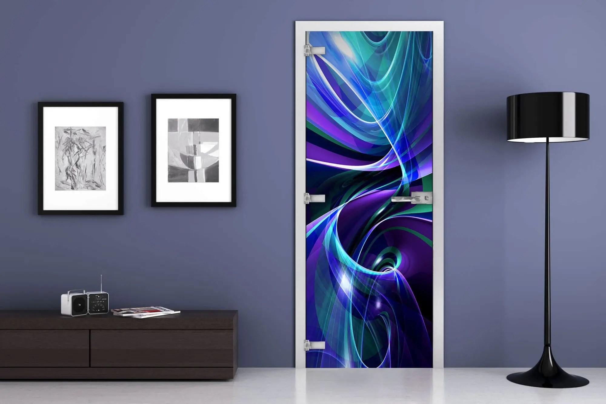 Дверь стеклянная MG-Абстракция 12