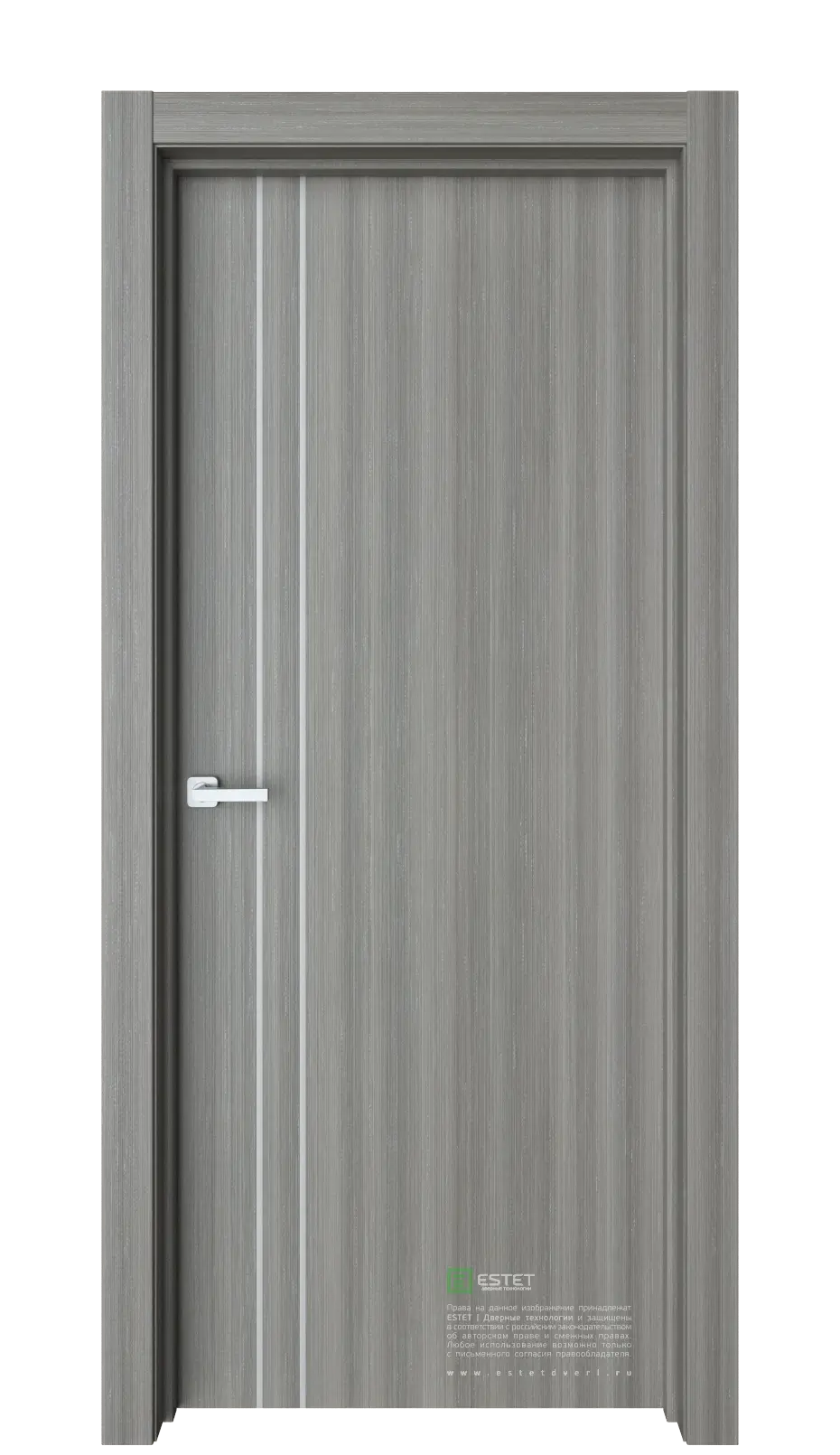 Дверь межкомнатная Line Лайн 7 ceramic Серый