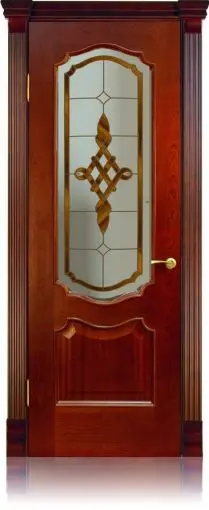 Межкомнатная дверь Анкона "Винтаж", шпон: красное дерево Красное дерево