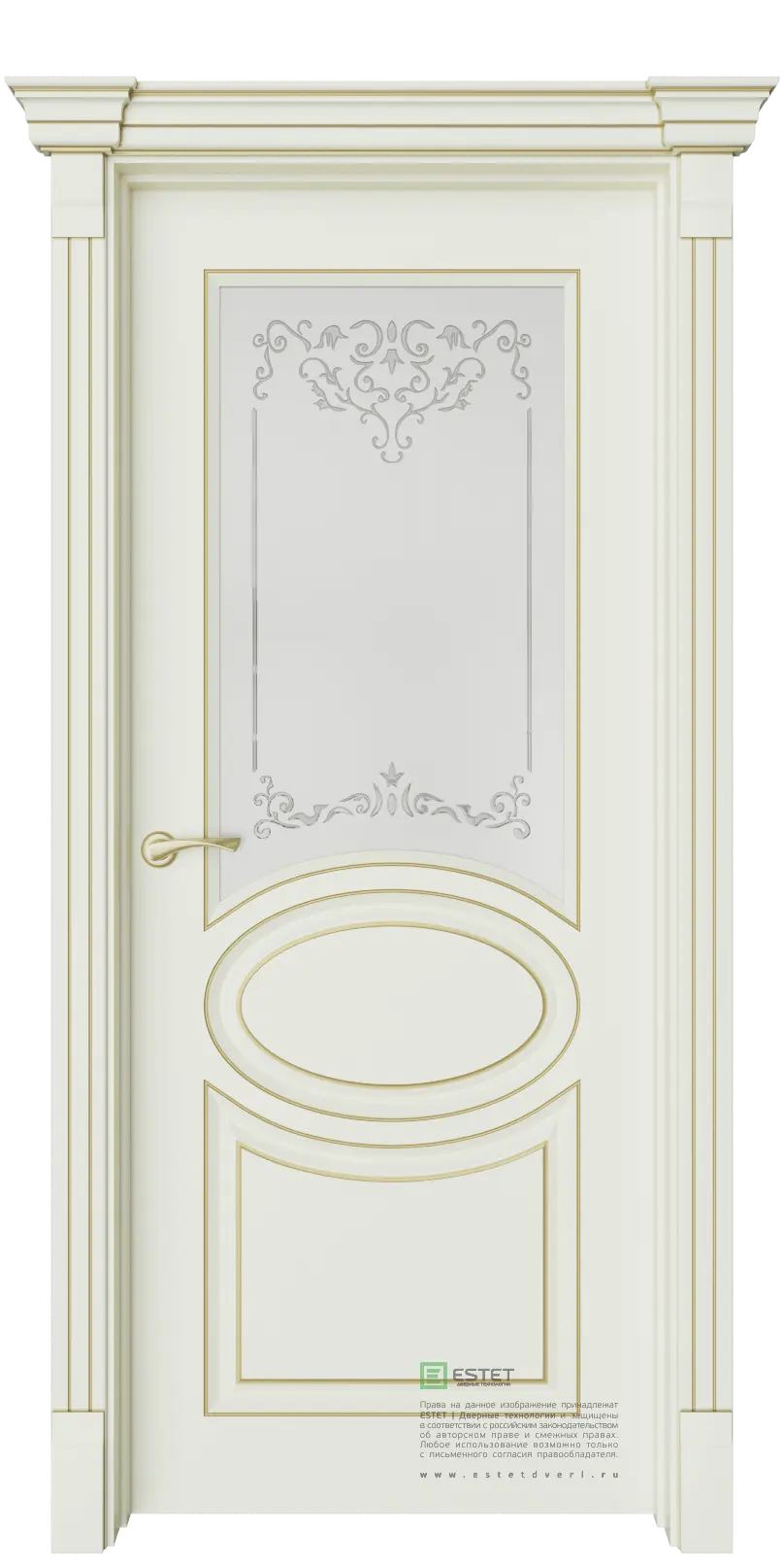Межкомнатная дверь Шарм-3 Ваниль Слоновая кость