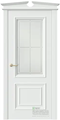 Межкомнатная дверь GL4М эмаль белая (RAL 9003)