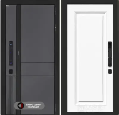Входная дверь Лабиринт Лаб 5 Смарт Z6MAX панель 27 белый софт