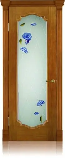 Межкомнатная дверь Анкона 2 "Фиалка", шпон: анегри тон 2 Светлый Анегри