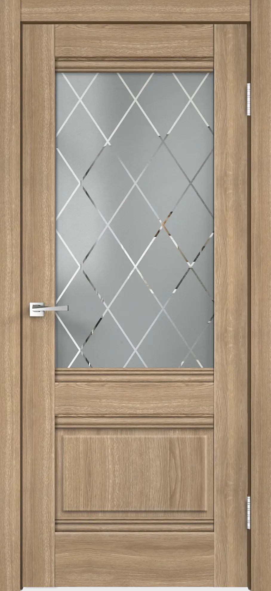 Межкомнатная дверь ALTO 2V Дуб европейский ст.ромб светлый Тёмный