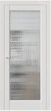 Дверь S2 рифленое снежное утро Белый Прозрачное