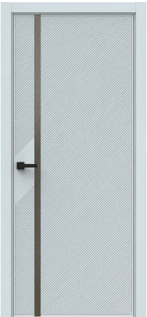 Межкомнатная дверь Нева QMS 14 Велюр Мистик Светло-серый Триплекс графитовый