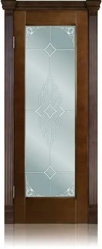 Межкомнатная дверь Рубикон "Вербена", шпон: анегри тон 1 Темный Анегри