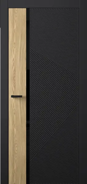 Межкомнатная дверь Entro Фэйшен (Fashion) FS-4D Черный LACOBEL Черный лак