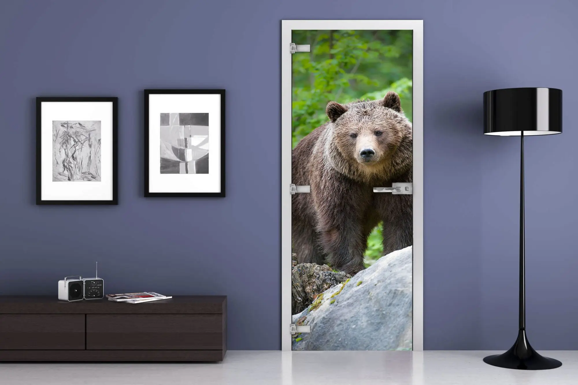 Дверь стеклянная MG-Animals 3