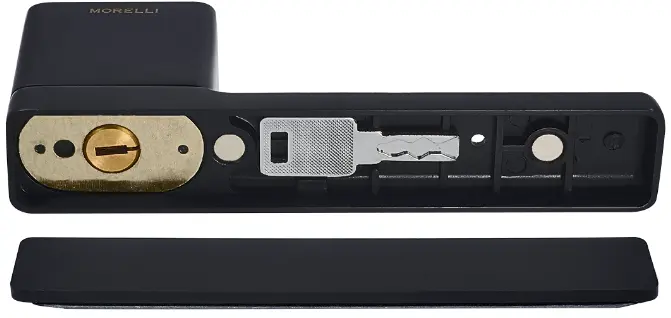 Ручка на скрытой квадратной розетке, с фиксатором ENGLAND MH-63-S50 BL