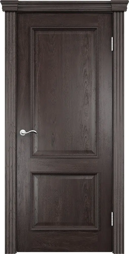 Межкомнатная дверь Лорд ПГ Дуб патинированный + патина шоколад Венге