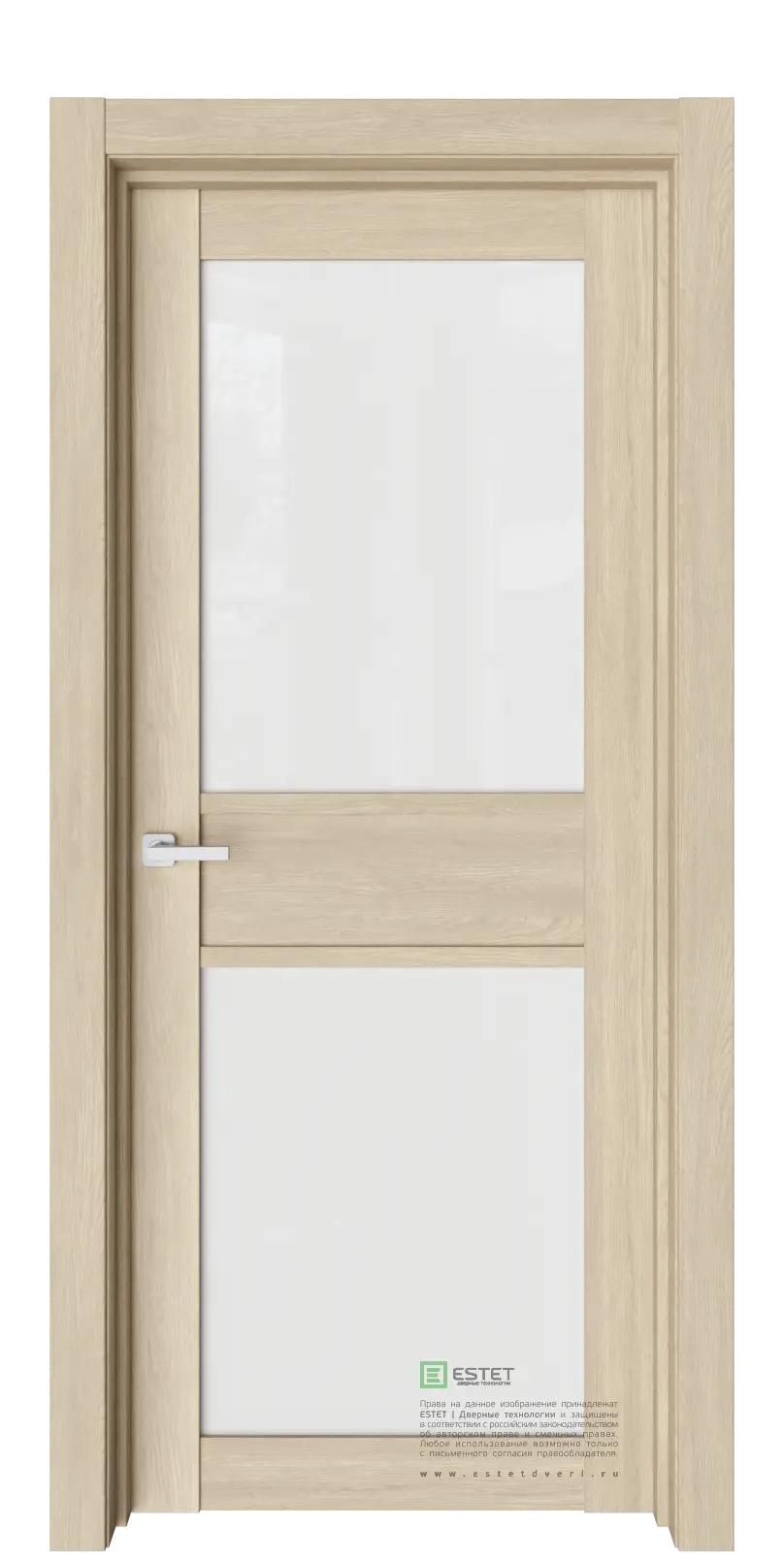 Межкомнатная дверь Версо В14 Сенди белый Дуб светлый