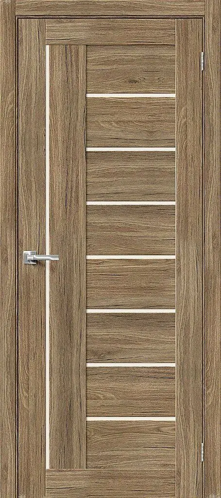 Межкомнатная дверь Браво 29 ПО Original Oak Амбарный дуб Сатинат белый