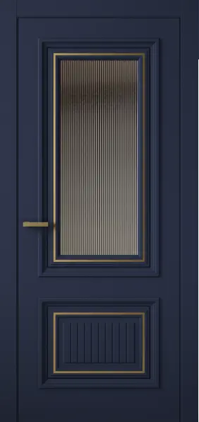 Межкомнатная дверь Entro Prime 2 ПО Рифленое Велюр сапфир Синий Рифленое