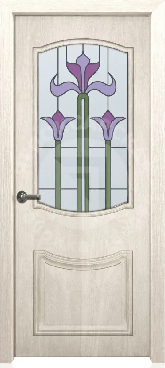 Межкомнатная дверь ЧФД Эмма 120 Витраж ПО