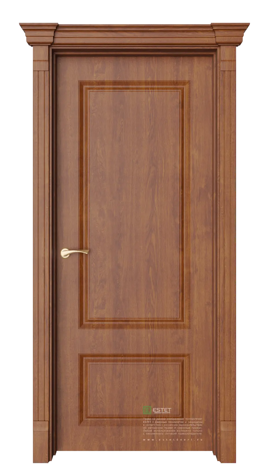 Межкомнатная дверь Эвиза-1 Золотой дуб Коричневый