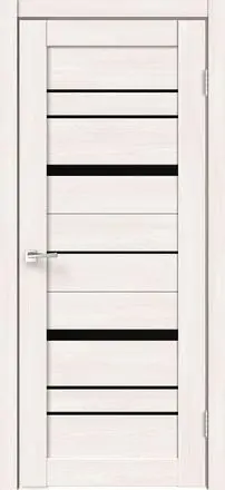 Межкомнатная дверь CITY 2 Дуб Бьянко ст.Лакобель черный Дуб Бьянко Лакобель черный