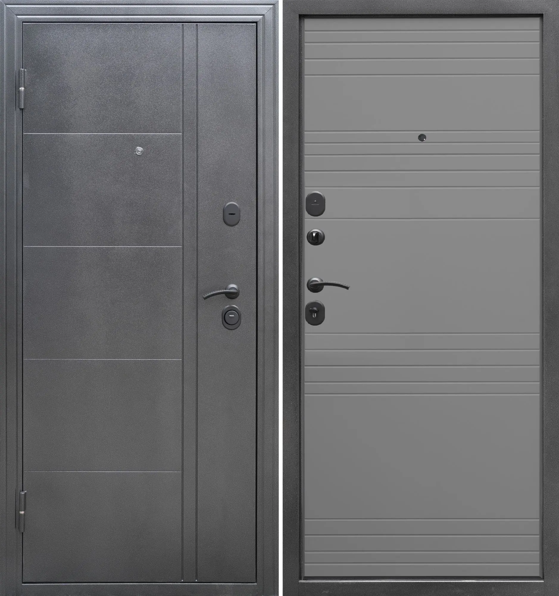 Входная дверь эконом ДК Олимп софт светло-серый