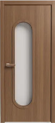 Межкомнатная дверь D-Ola Метро М-4 шпон Коричневый Рифленое