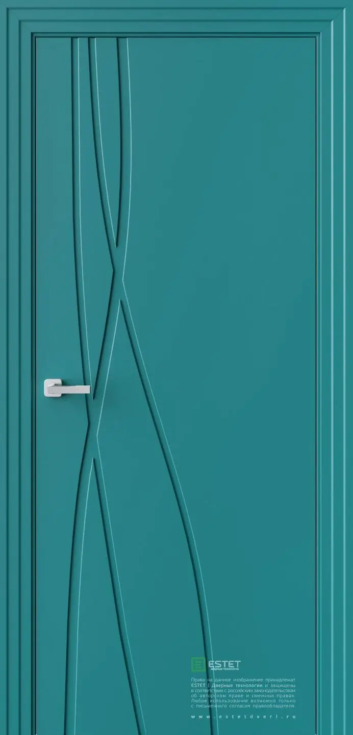 Межкомнатная дверь P17 RAL5021 Синий