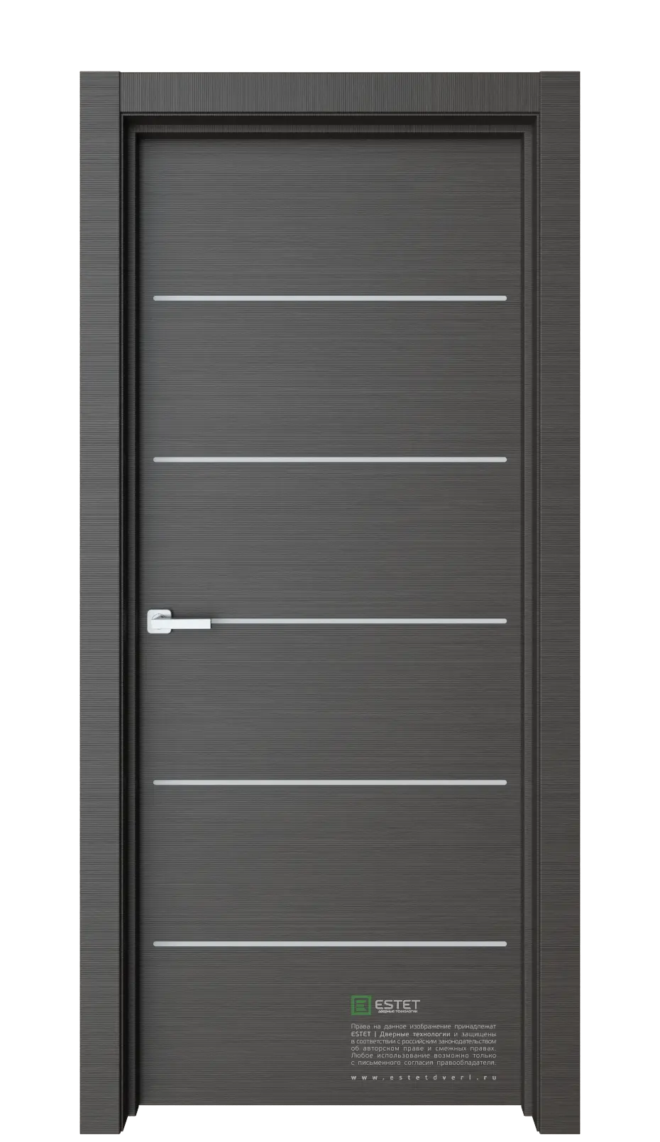 Дверь межкомнатная Line Лайн 5 venge-gorizont Венге