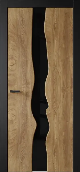Межкомнатная дверь Entro SB-1 Дуб Триплекс черный