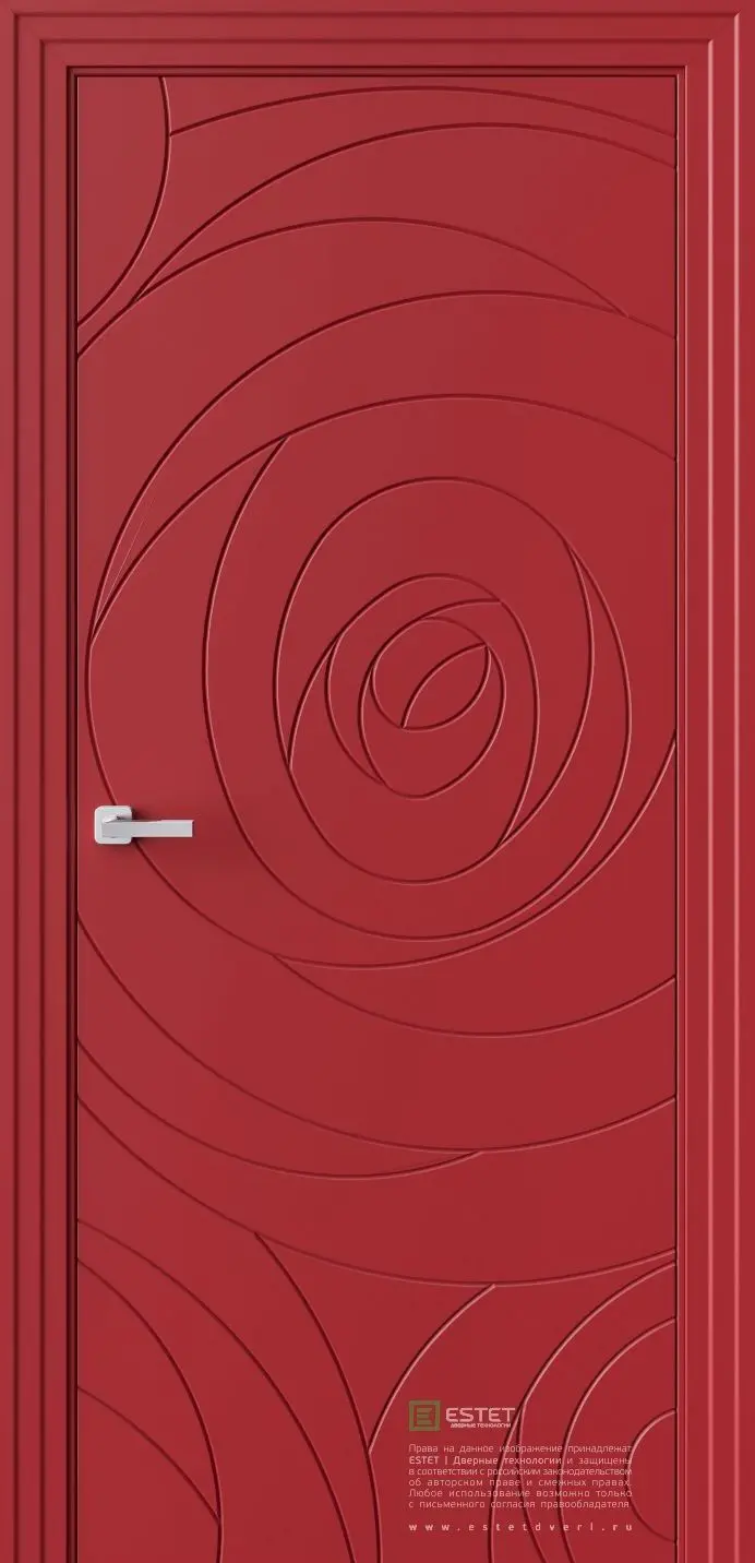 Межкомнатная дверь P7 RAL3002 Красный