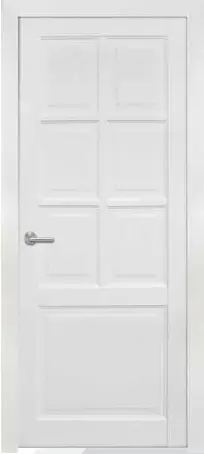 Межкомнатная дверь ЧФД Модена ПГ белое дерево Белый с текстурой