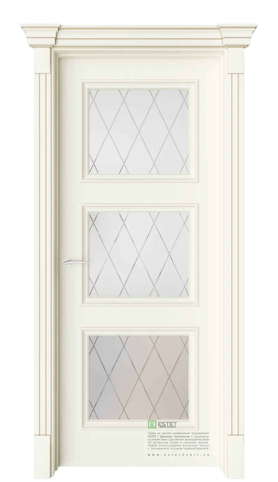 Межкомнатная дверь GE12M Ваниль Слоновая кость Сатинат белое гравировка