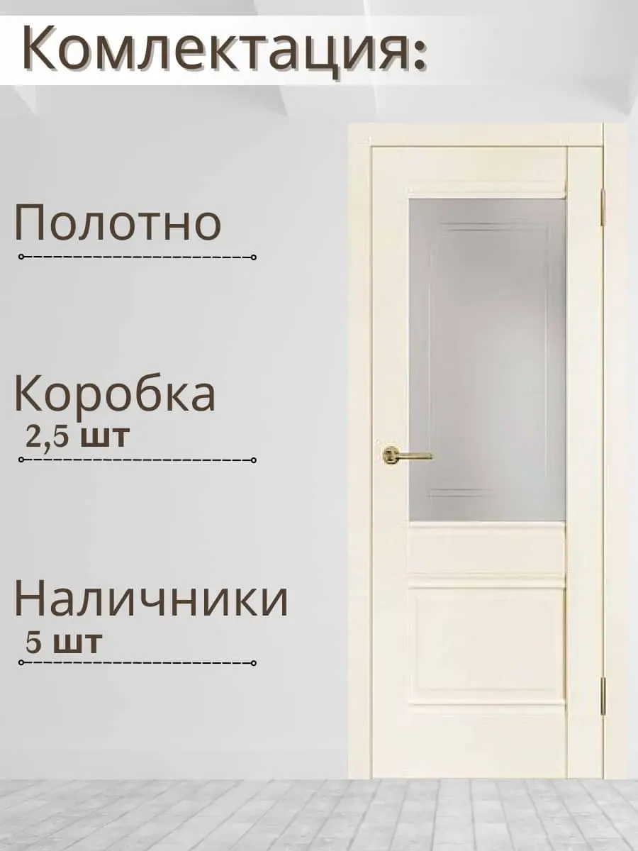 Межкомнатная дверь 2U Turen Becker ПО Бежевый