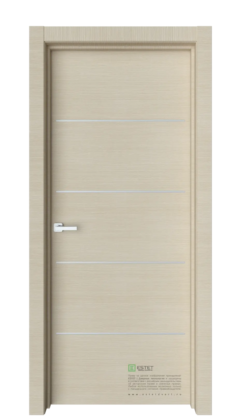 Дверь межкомнатная Line Лайн 4 dub-belford Капучино