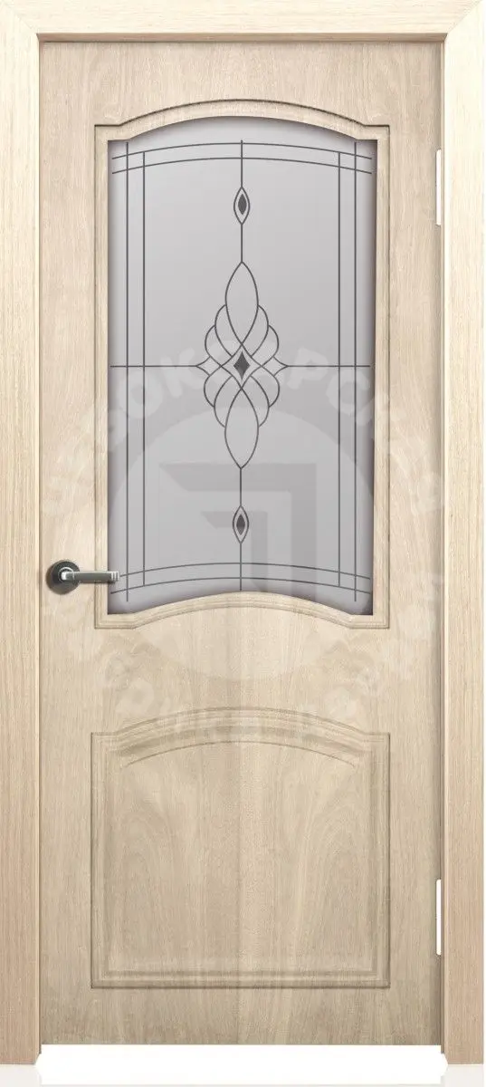 Межкомнатная дверь ЧФД Эмма 110 ПО наливной витраж