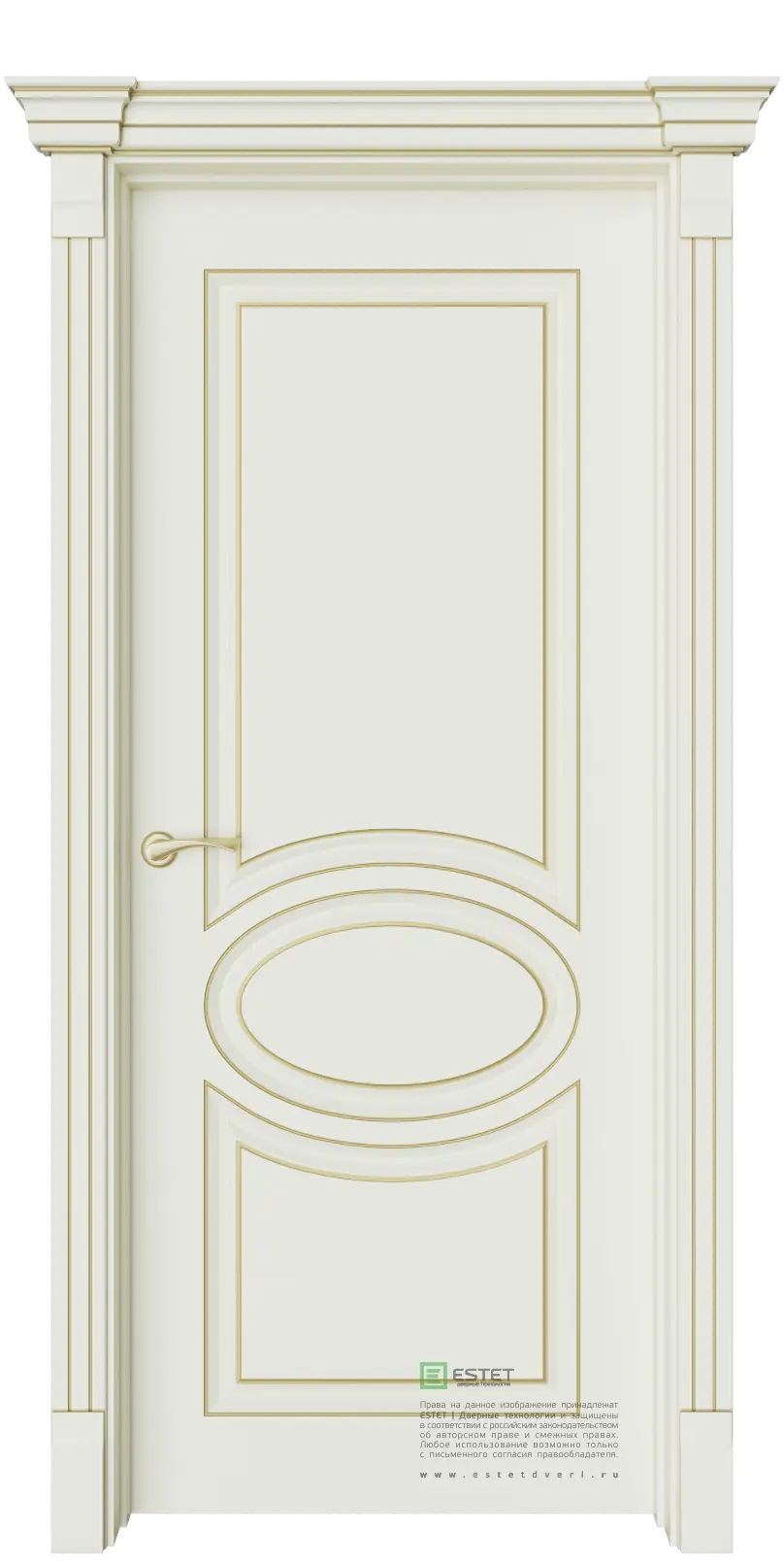 Межкомнатная дверь Шарм-1 Ваниль Слоновая кость