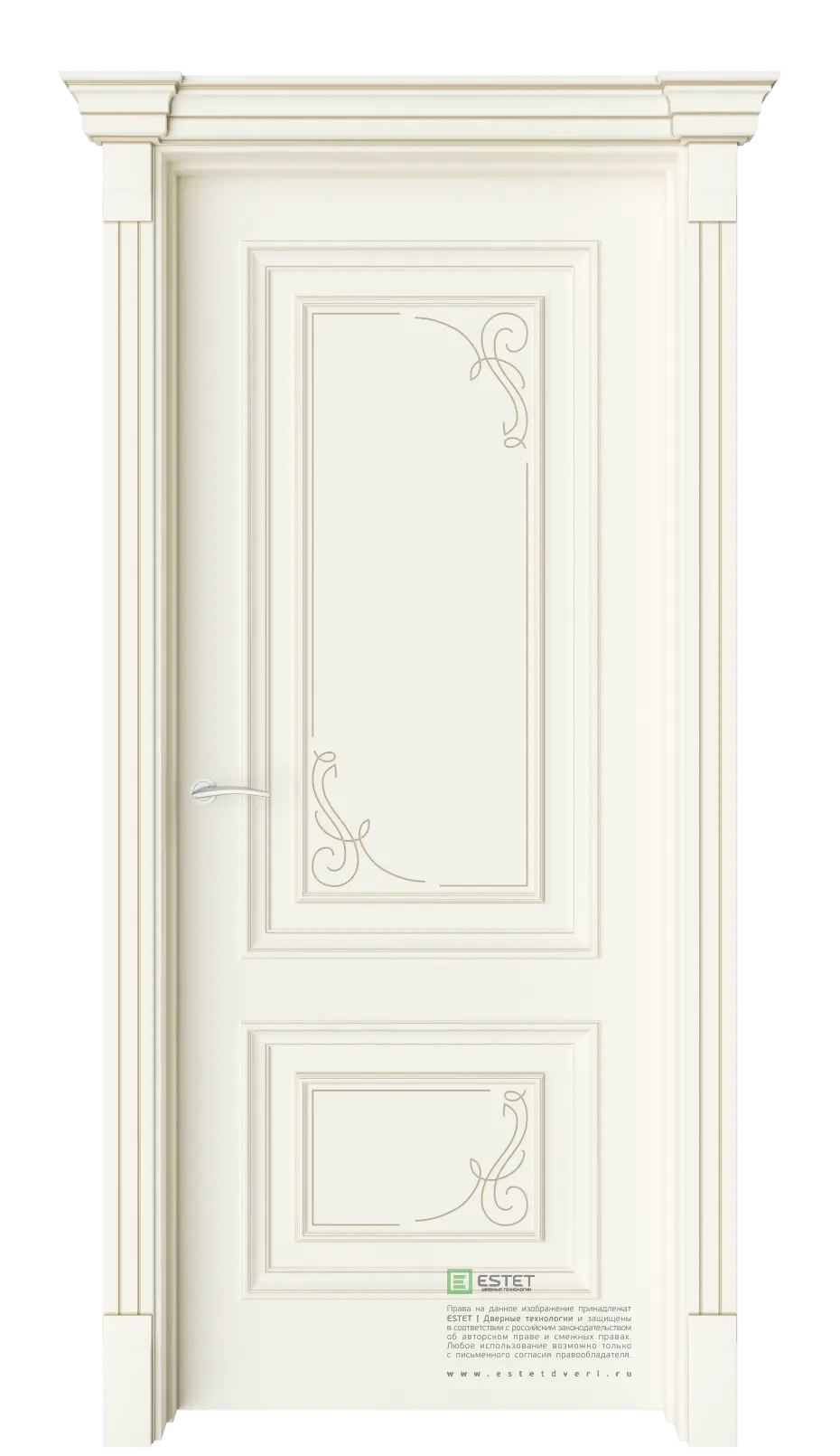 Межкомнатная дверь GE3M Деко Ваниль Слоновая кость