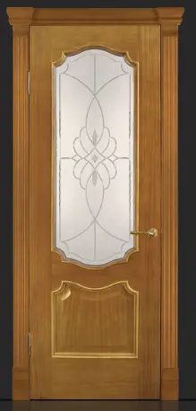 Межкомнатная дверь Анкона "Виттория-2", шпон: анегри тон 2 Светлый Анегри