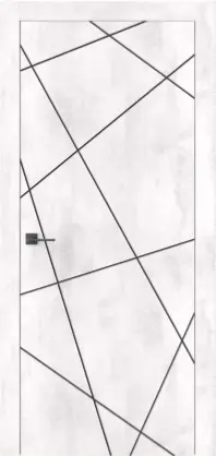 Межкомнатная дверь P1 белый камень + патина МК Патина