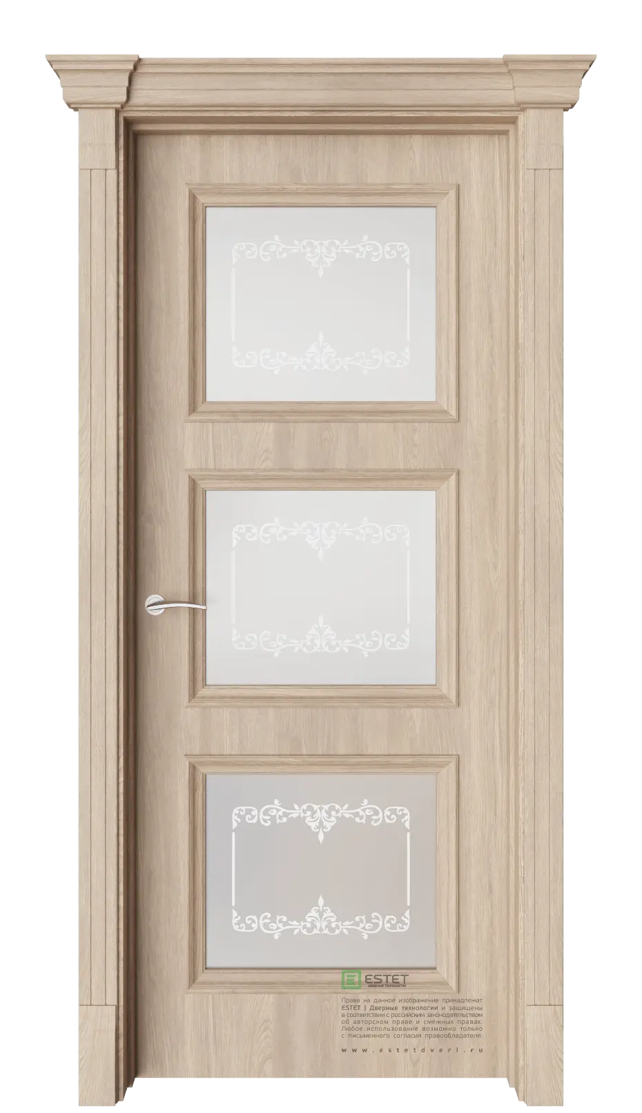 Межкомнатная дверь GE12M Брандо Дуб Сатинат белое сияние 2