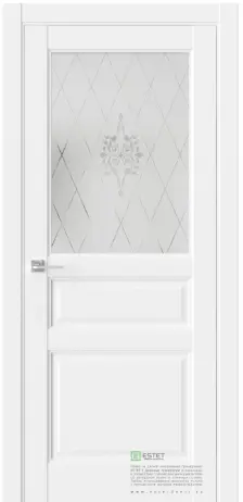 Межкомнатная дверь SE8 стекло 1 Айс Белый