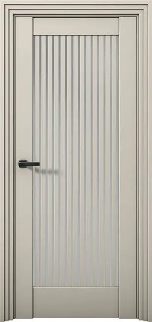 Межкомнатная дверь Ni 4 Никель Силк грей Бежево-серый Сатинат белый