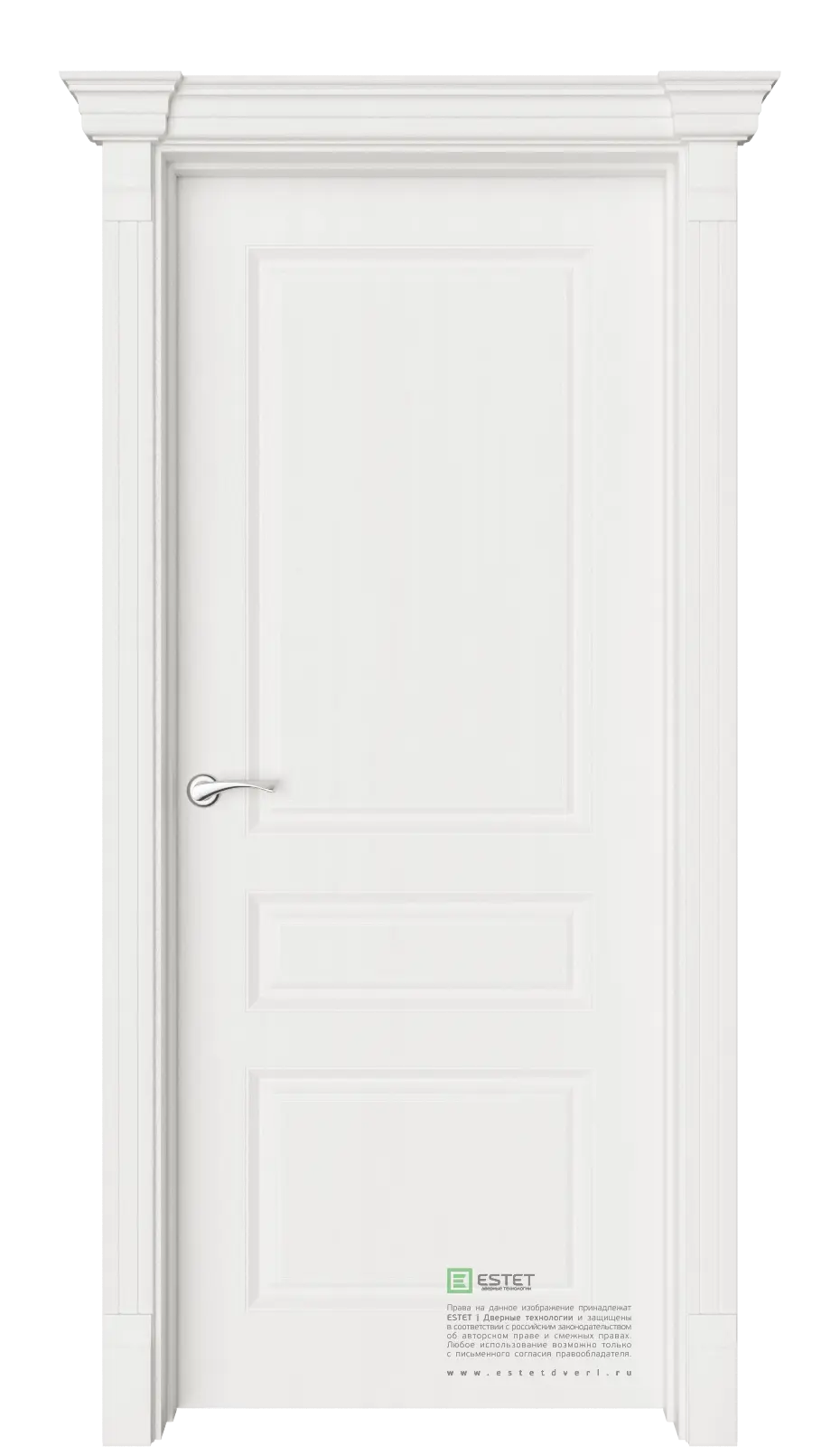 Межкомнатная дверь Мирбо-1 Белое дерево Белый с текстурой