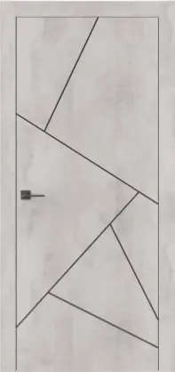 Межкомнатная дверь P18 светлый камень + патина МК Светлый