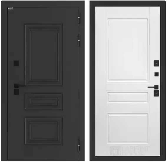 Входная дверь с терморазрывом Лабиринт Аляска лайт панель 03 белый софт