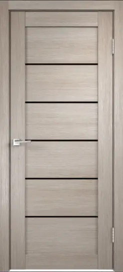 Межкомнатная дверь Linea 1 капучино Капучино LACOBEL Черный лак